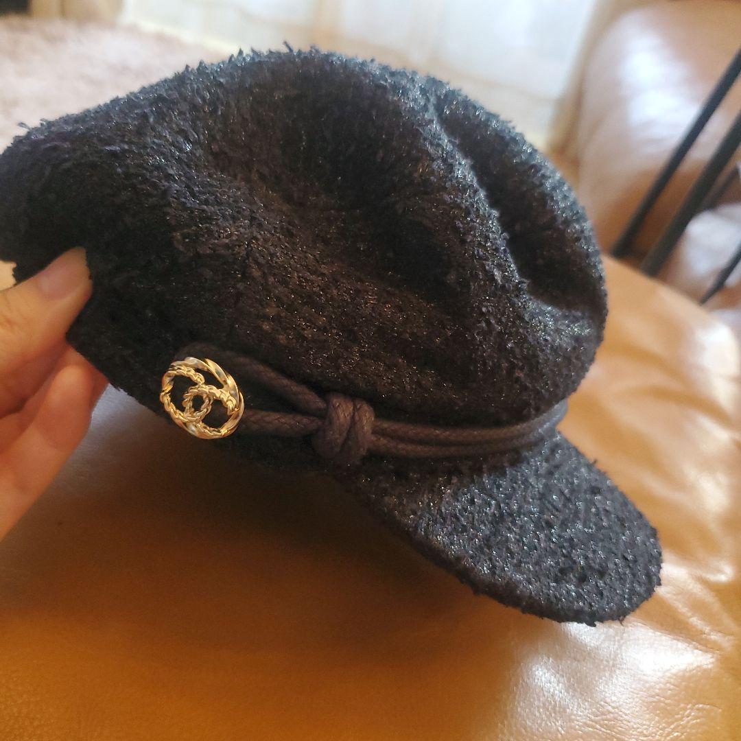 美品　CHANEL　　ツイードキャスケット