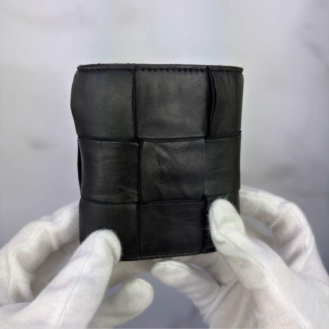 【正規品✨】BOTTEGA VENETA 三つ折り財布 ブラック