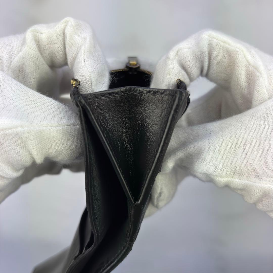 【正規品✨】BOTTEGA VENETA 三つ折り財布 ブラック