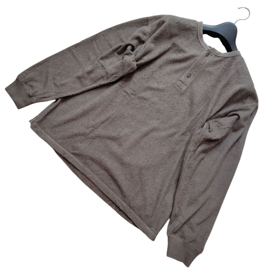 【Ron Herman】25SSヘンリーネックロングスリーブティーTシャツ　L