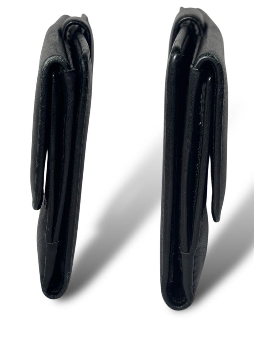 グッチ　長財布　ブラック　レザー　ゴールド金具