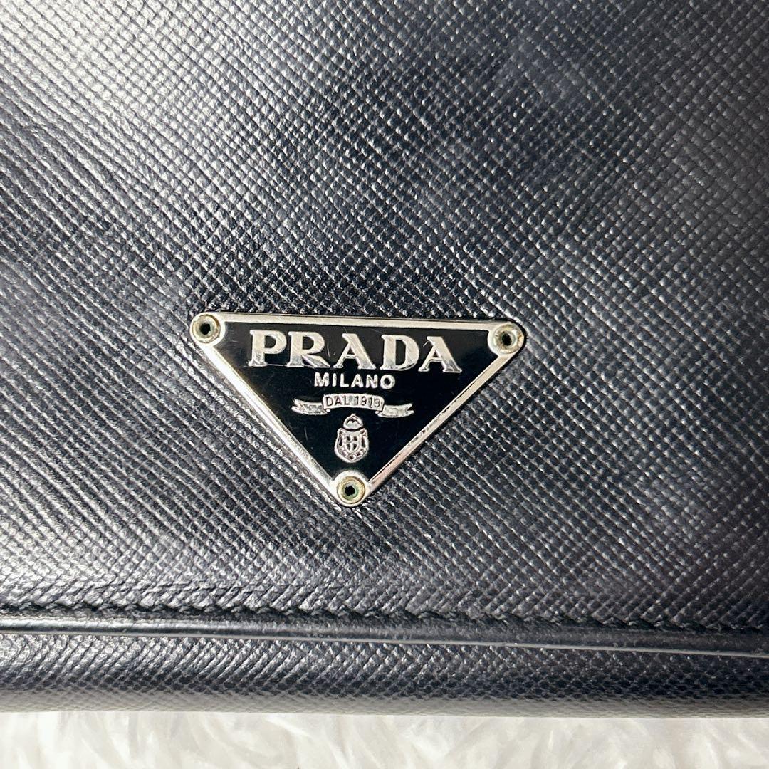 【美品✨️】PRADA プラダ サフィアーノ 三つ折り財布 NERO