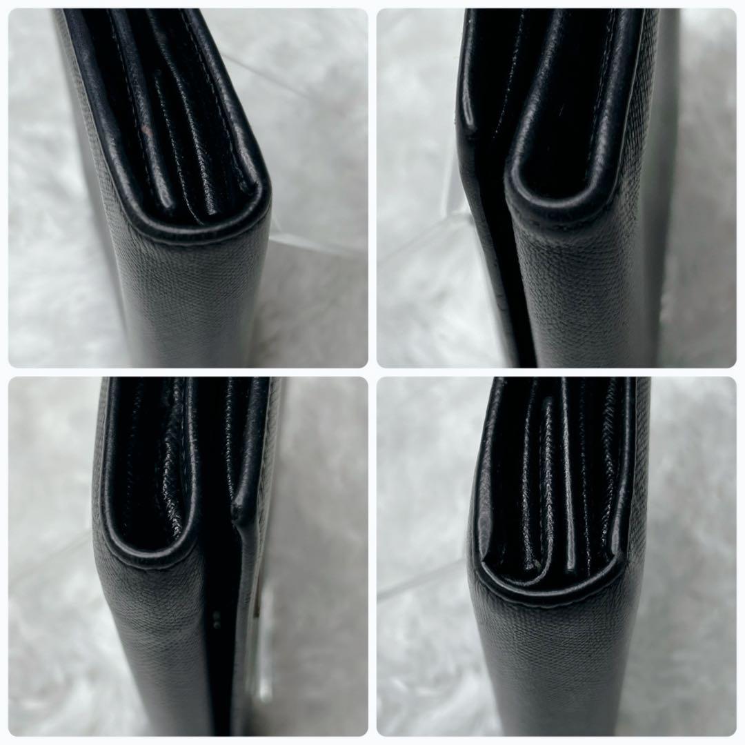 【美品✨️】PRADA プラダ サフィアーノ 三つ折り財布 NERO