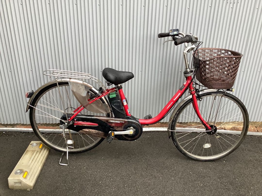 パナソニック新機種電動アシスト自転車vivi26インチレッドボディー