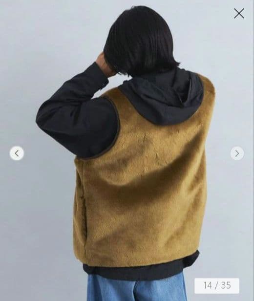 【別注】〈Barbour〉キルティング×フェイクファー リバーシブルベスト