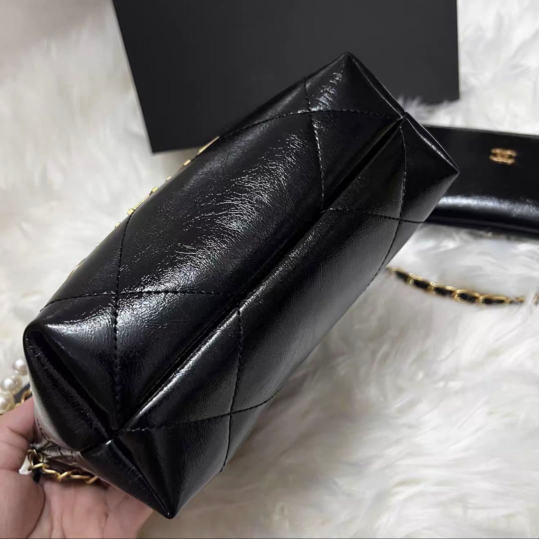 ノベルティ CHANEL ハンドバック 　パールチェーン　キルティング　バック