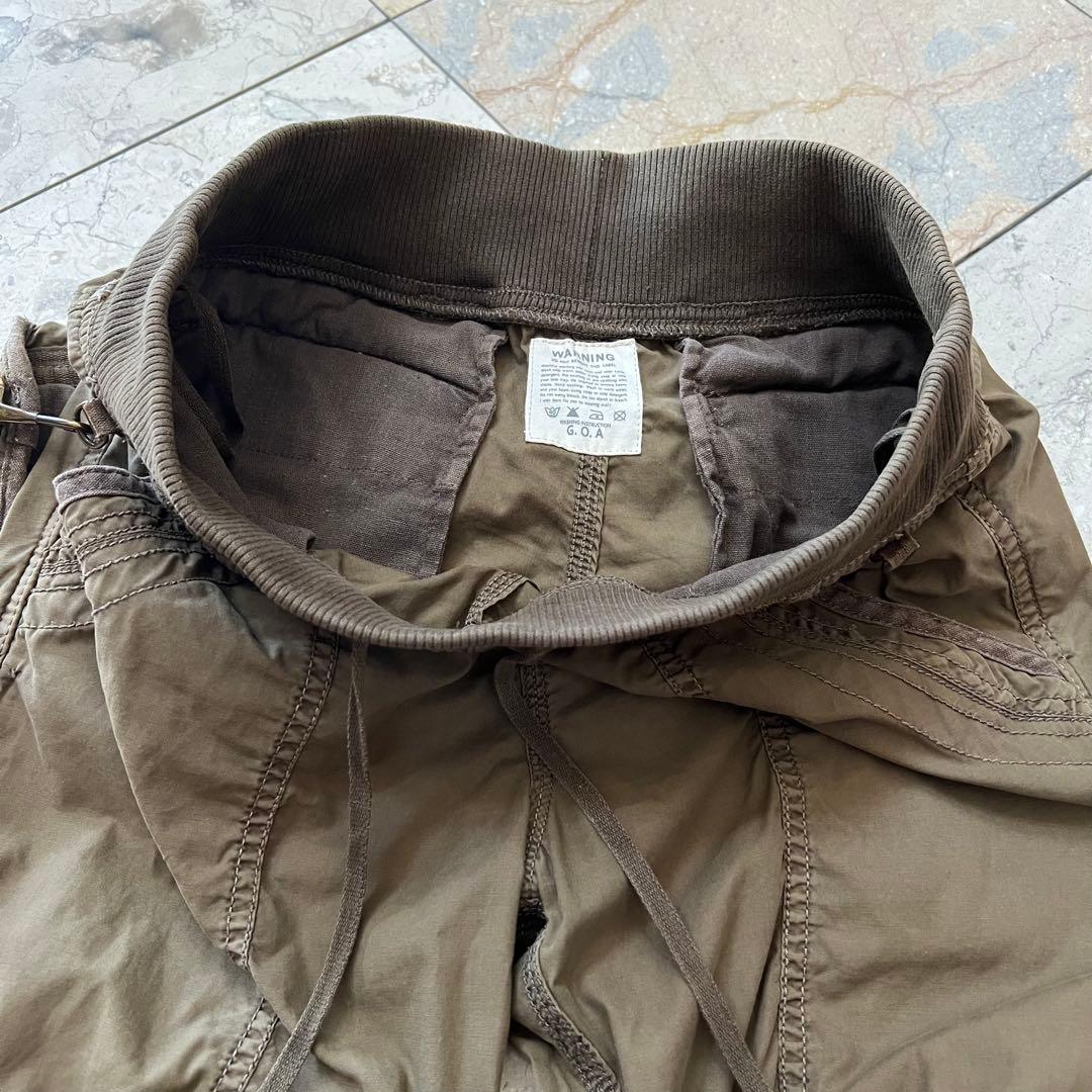 希少☆ゴア【goa】ウエストポーチ付パラシュートカーゴパンツ 多機能　y2k