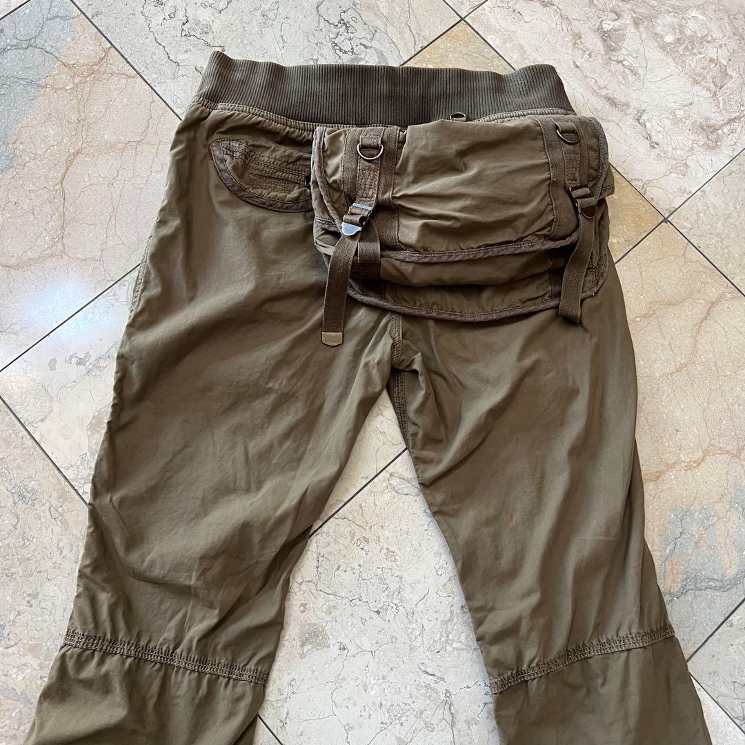 希少☆ゴア【goa】ウエストポーチ付パラシュートカーゴパンツ 多機能　y2k