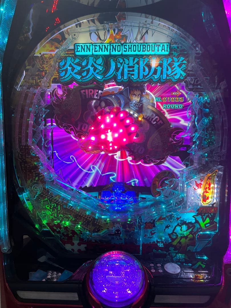 パチンコ炎炎の消防隊　循環加工　オートプレイ　レバブル停止