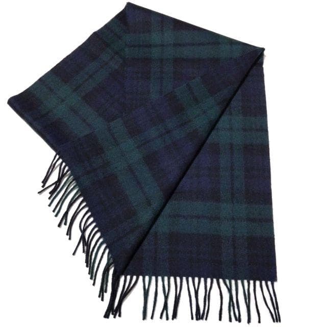 極美品★ジョシュアエリス★カシミヤ マフラー チェック グリーン