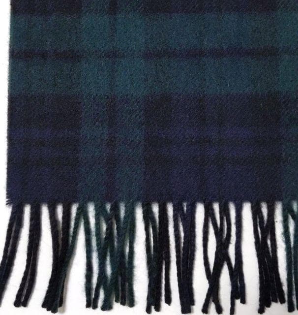 極美品★ジョシュアエリス★カシミヤ マフラー チェック グリーン