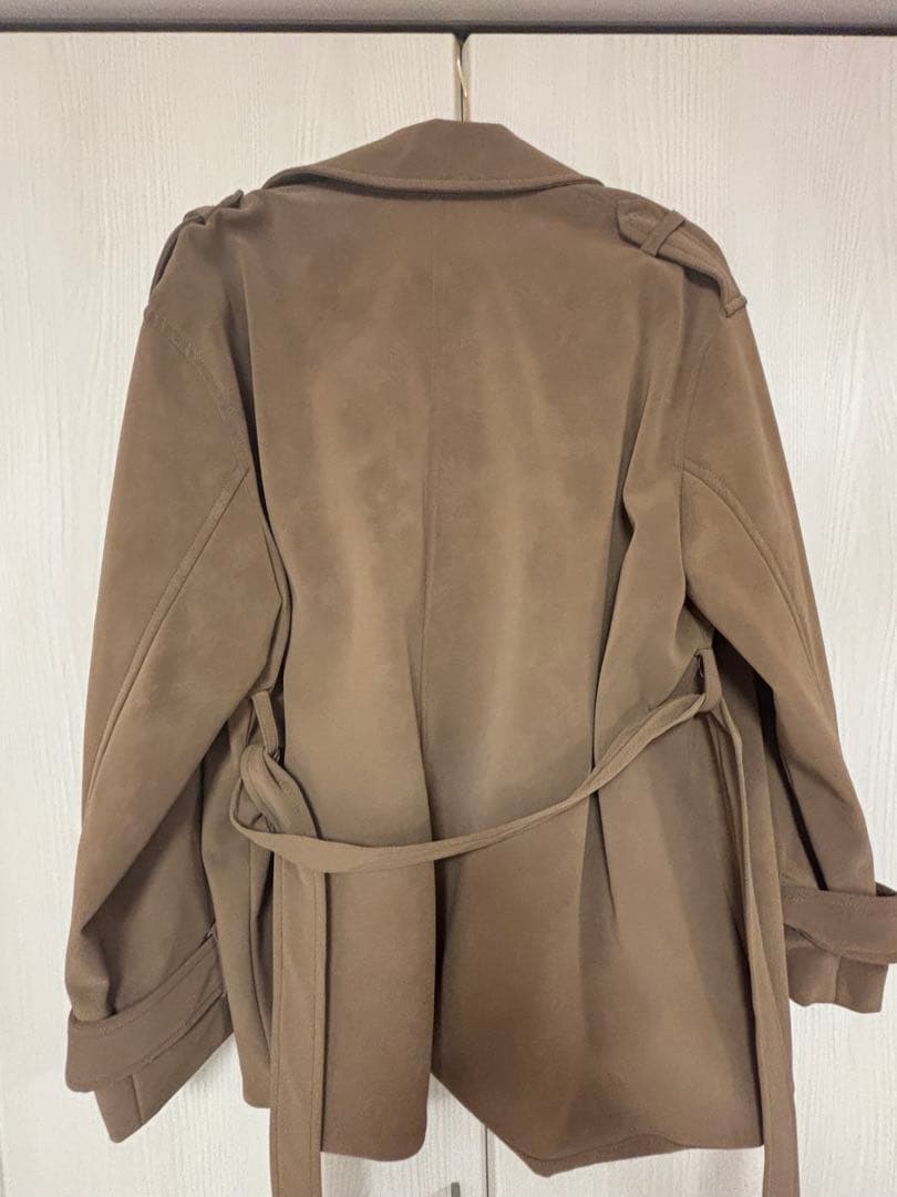試着のみ◆Herlipto/ Faux Suede Belted Jacket