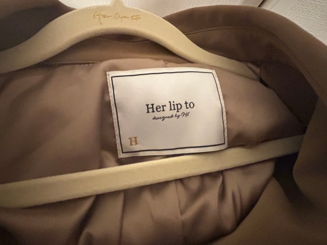 試着のみ◆Herlipto/ Faux Suede Belted Jacket