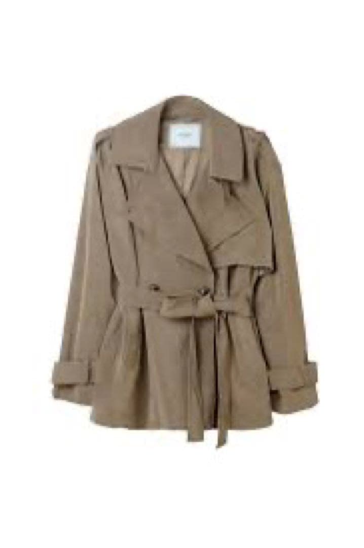 試着のみ◆Herlipto/ Faux Suede Belted Jacket