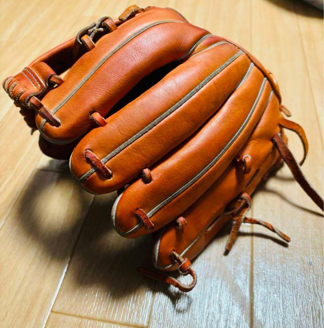 Mizuno Pro レザーグローブ オレンジ ミズノプロ