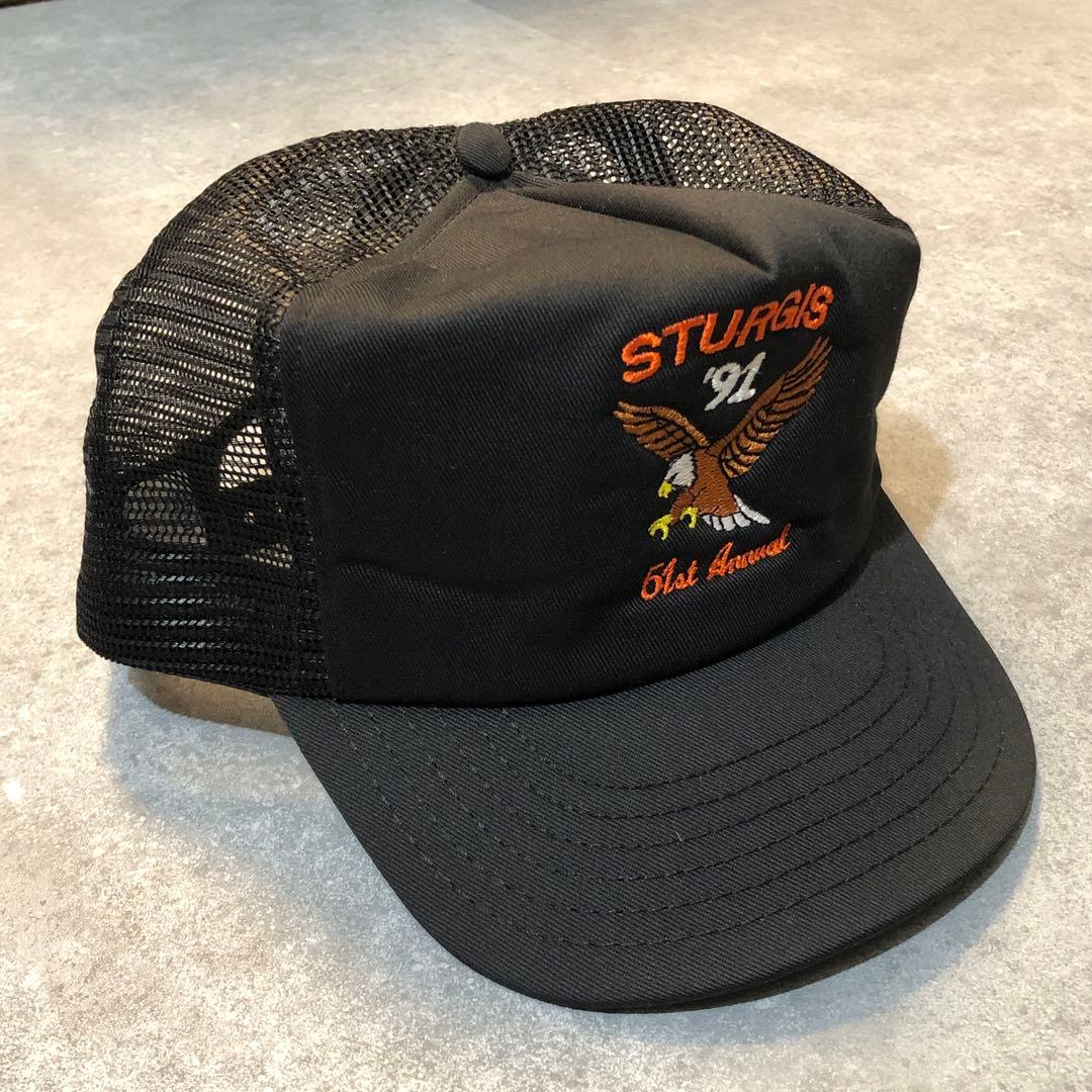 90s USA製 STURGIS 1991 トラッカーキャップ メッシュキャップ