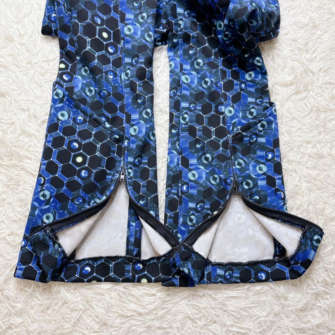 美品✨FOTUS フェトウス 細胞柄 フレアパンツ S サイバー系 y2k 総柄