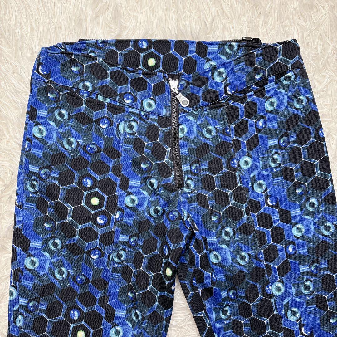 美品✨FOTUS フェトウス 細胞柄 フレアパンツ S サイバー系 y2k 総柄