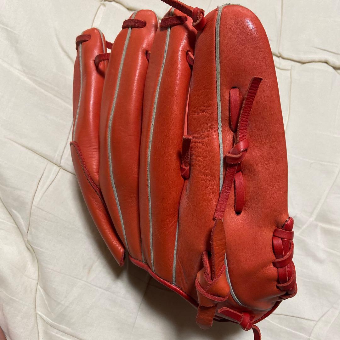 asics インフィニティスタイル 軟式グローブ オレンジ