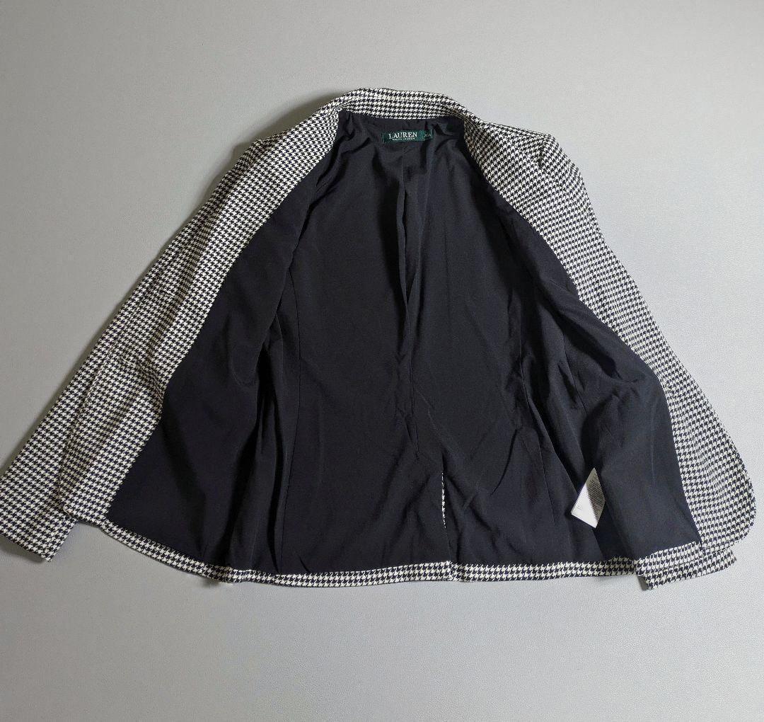 ラルフローレン／サイズ2 ハウンドトゥース 金ボタンブレザージャケット