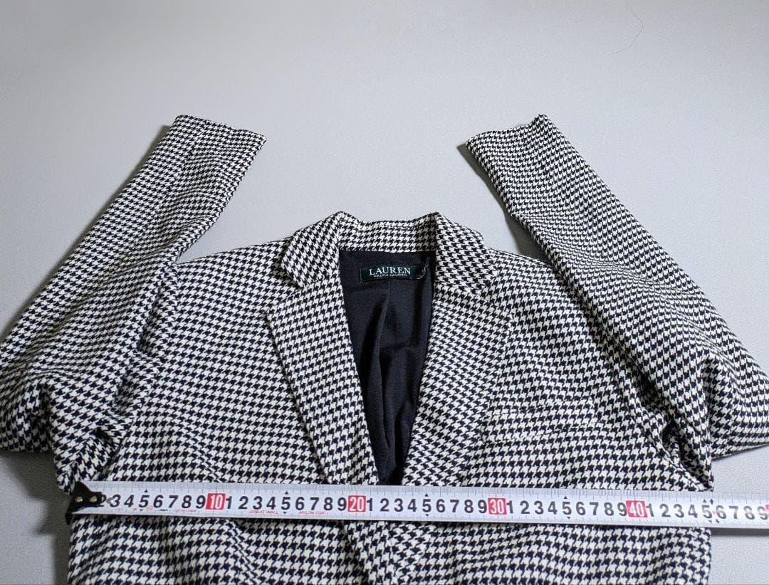 ラルフローレン／サイズ2 ハウンドトゥース 金ボタンブレザージャケット