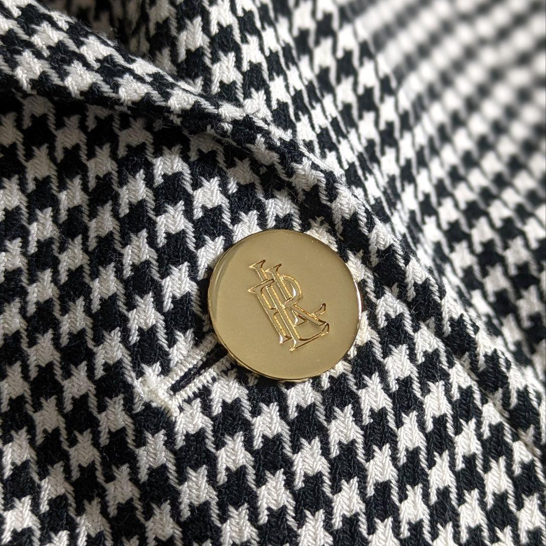 ラルフローレン／サイズ2 ハウンドトゥース 金ボタンブレザージャケット