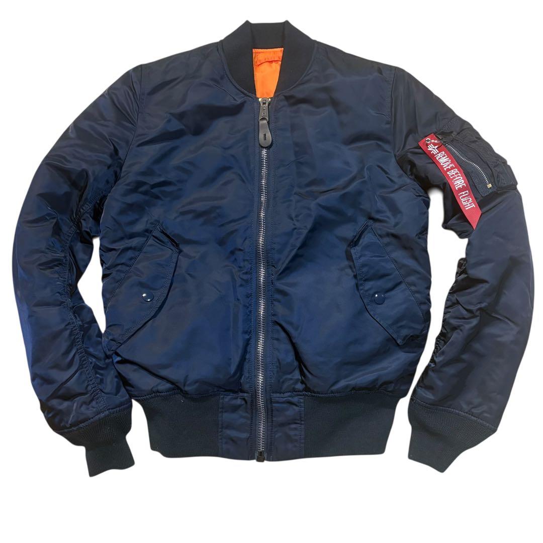 アルファインダストリーズ MA-1 フライトジャケット ネイビー Sサイズ
