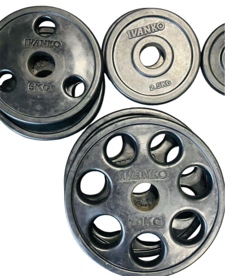 Ivanko イバンコ オリンピックラバープレート105kg➕トライセプスロープ