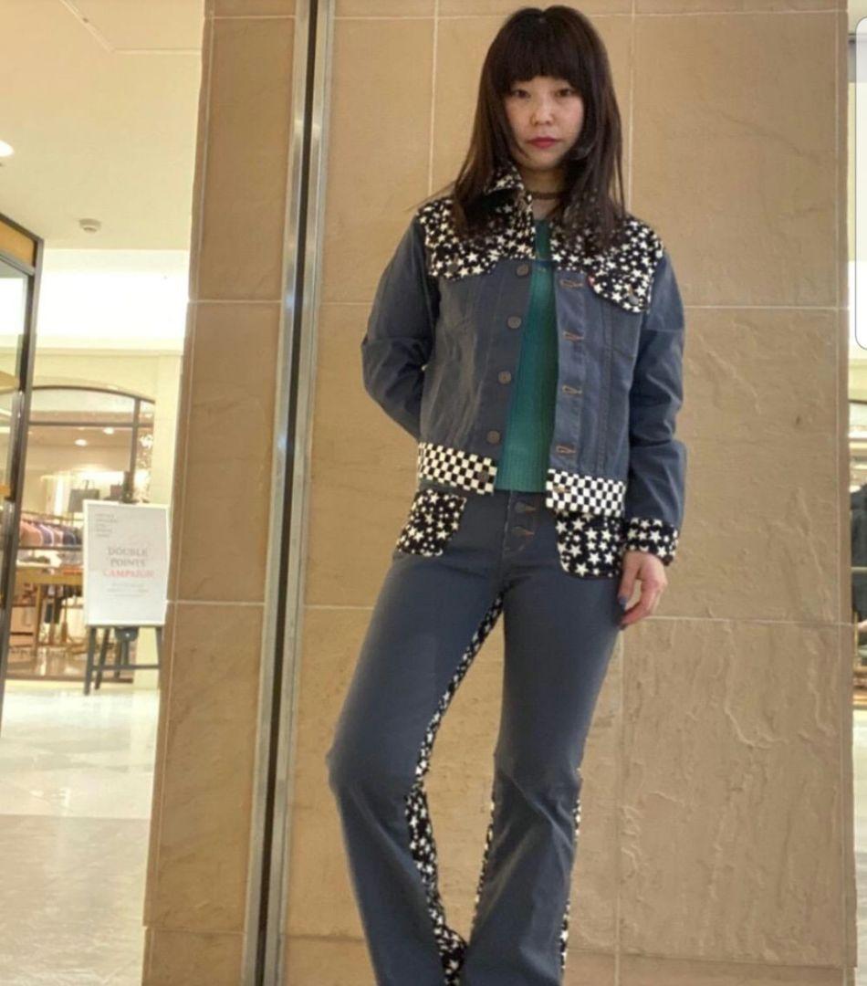 M ☆美品☆激っ可愛ゎ❕クレイジーパターン♪Scratch♪デニムジャケット‼️