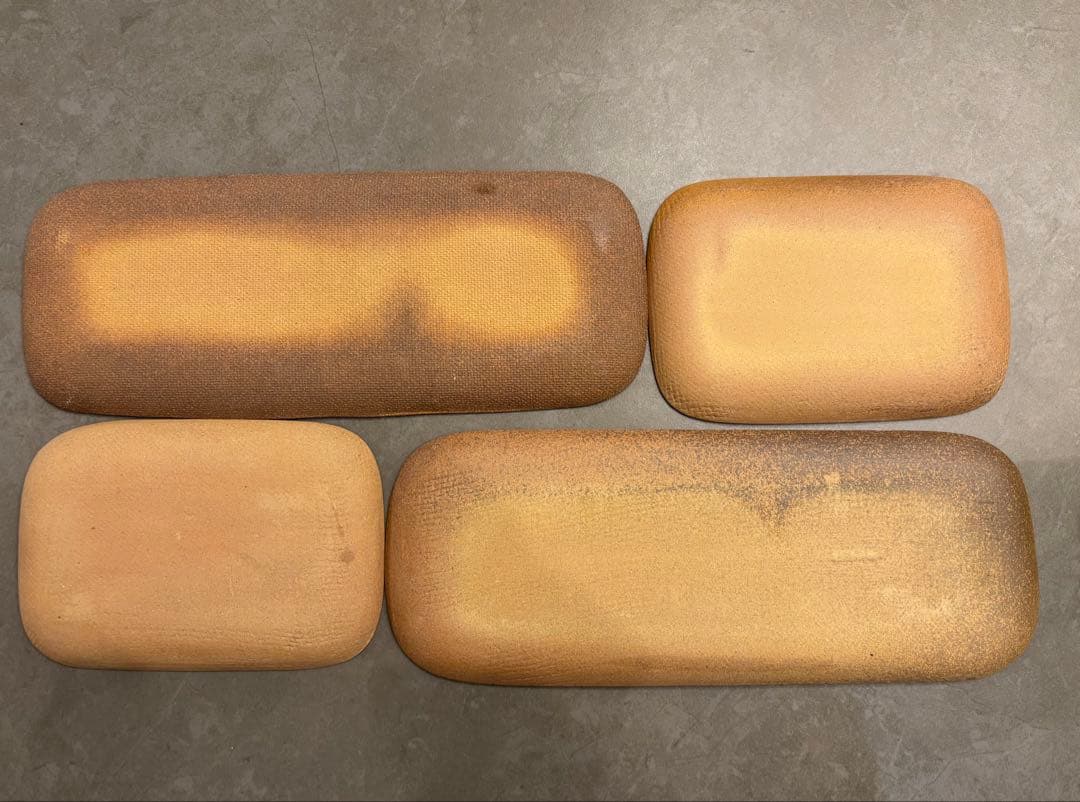 やちむん　一翠窯　陶器製長方形皿4枚セット