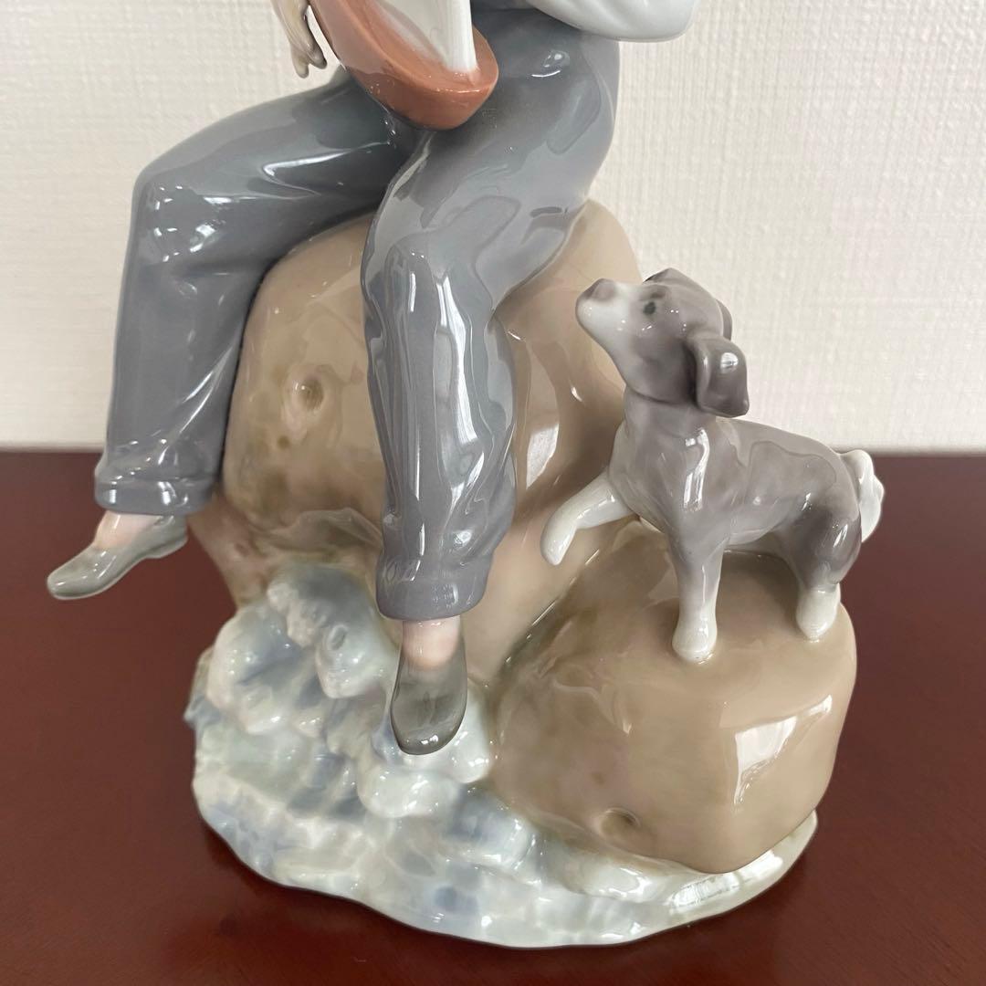LLADRO リヤドロ 『 Sea Fever 』 ヨット 少年 犬 置物