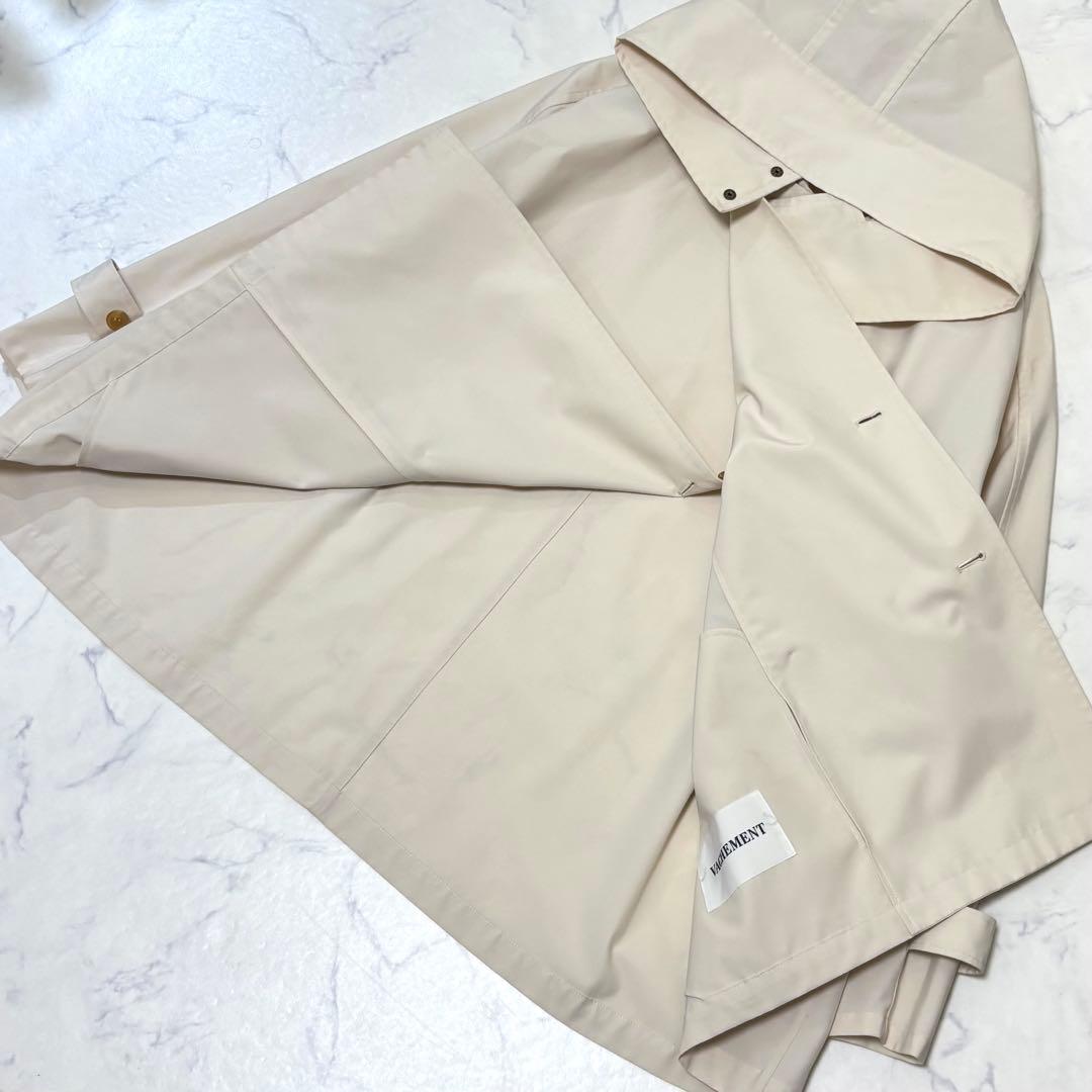 VACHEMENT リサイクル シェルタフタ ショート トレンチ