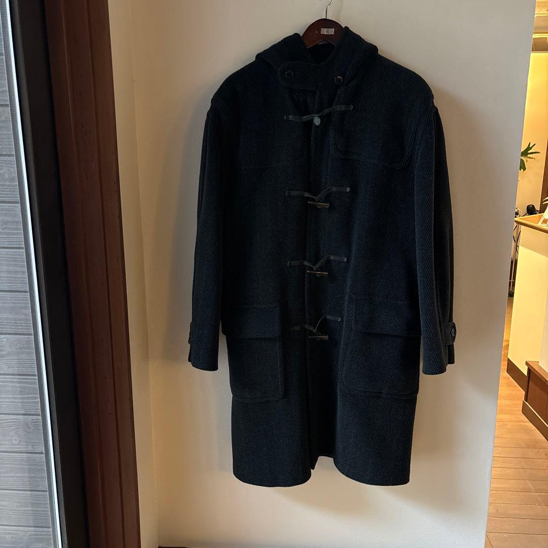 GLOVERALL ムーアブルック グレー ヘリンボーン ダッフルコート