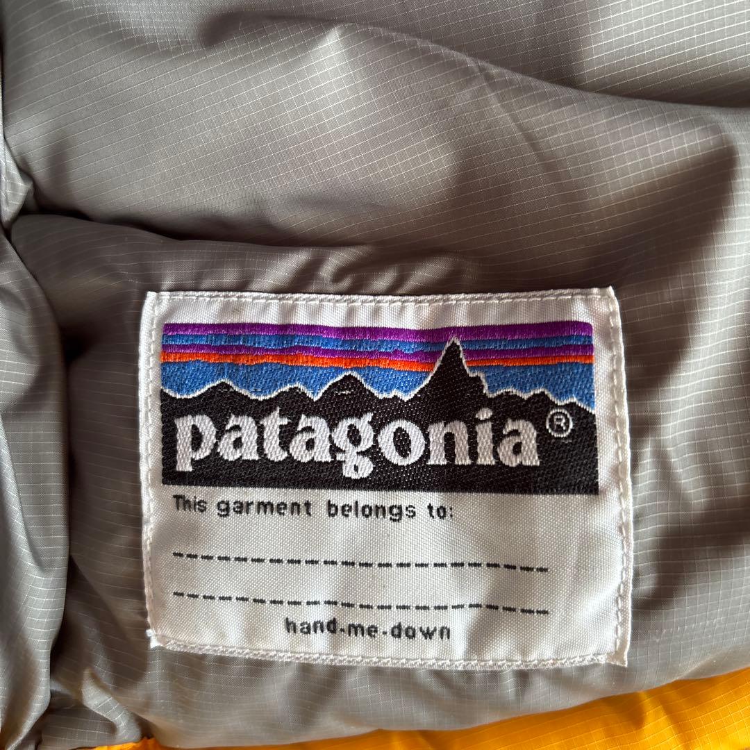 美品　patagonia ダウンベスト　ホワイトグースダウン　希少　イエロー