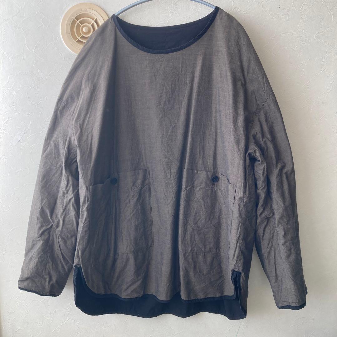 YOKO SAKAMOTO プルオーバー リバーシブル ブラック カーキ