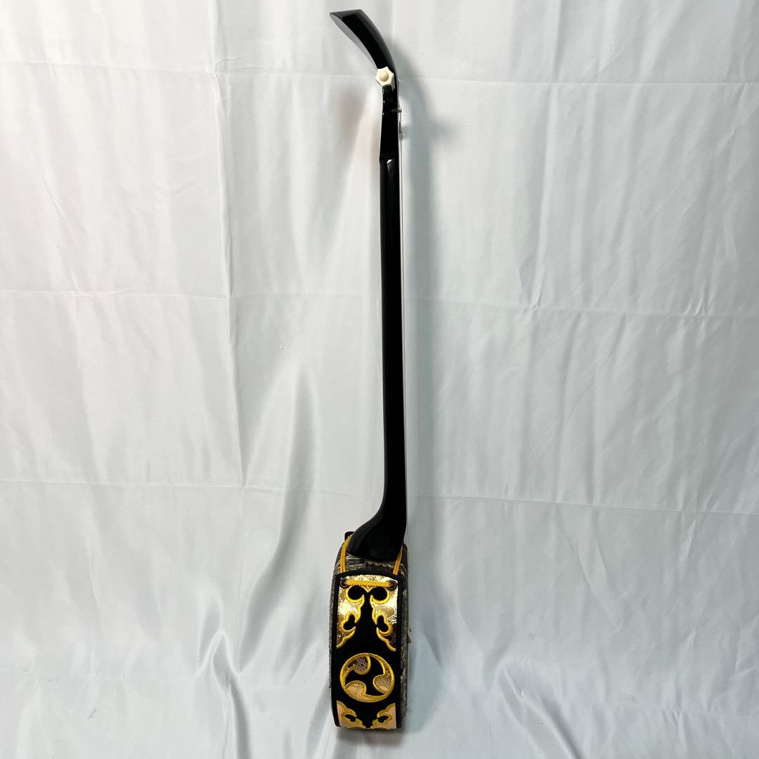 沖縄三線 蛇皮 本革 民謡楽器 民謡 和楽器 三線 ケース付