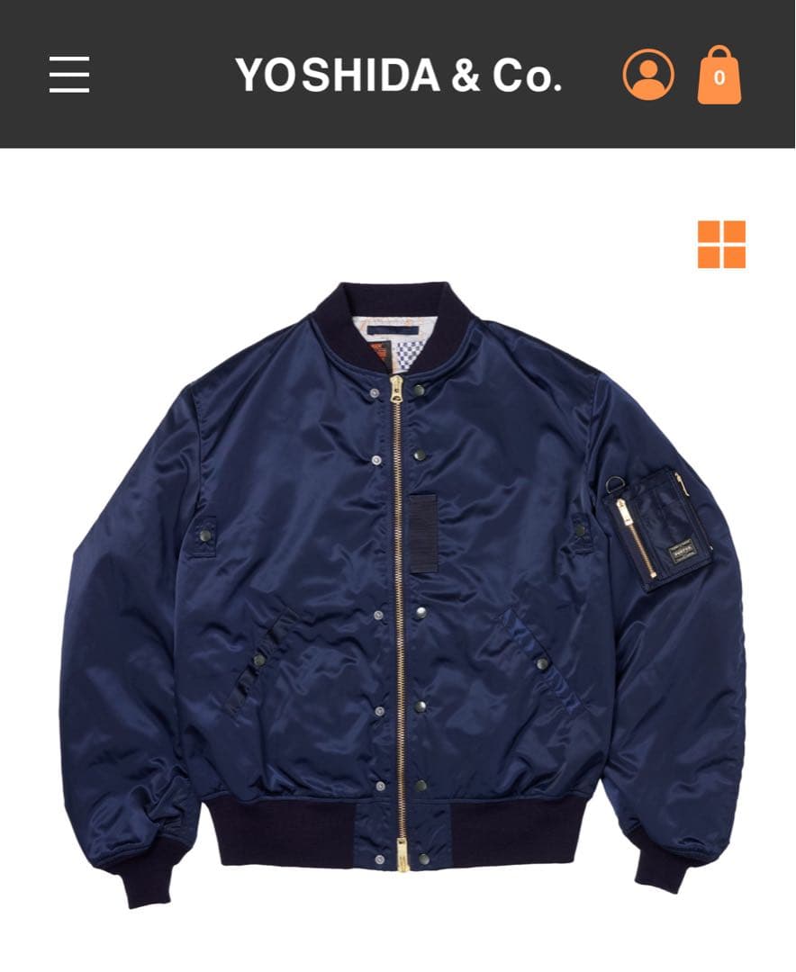 ★1月限定★PORTER/BUZZ RICKSON'S MA-1 アイアンブルー