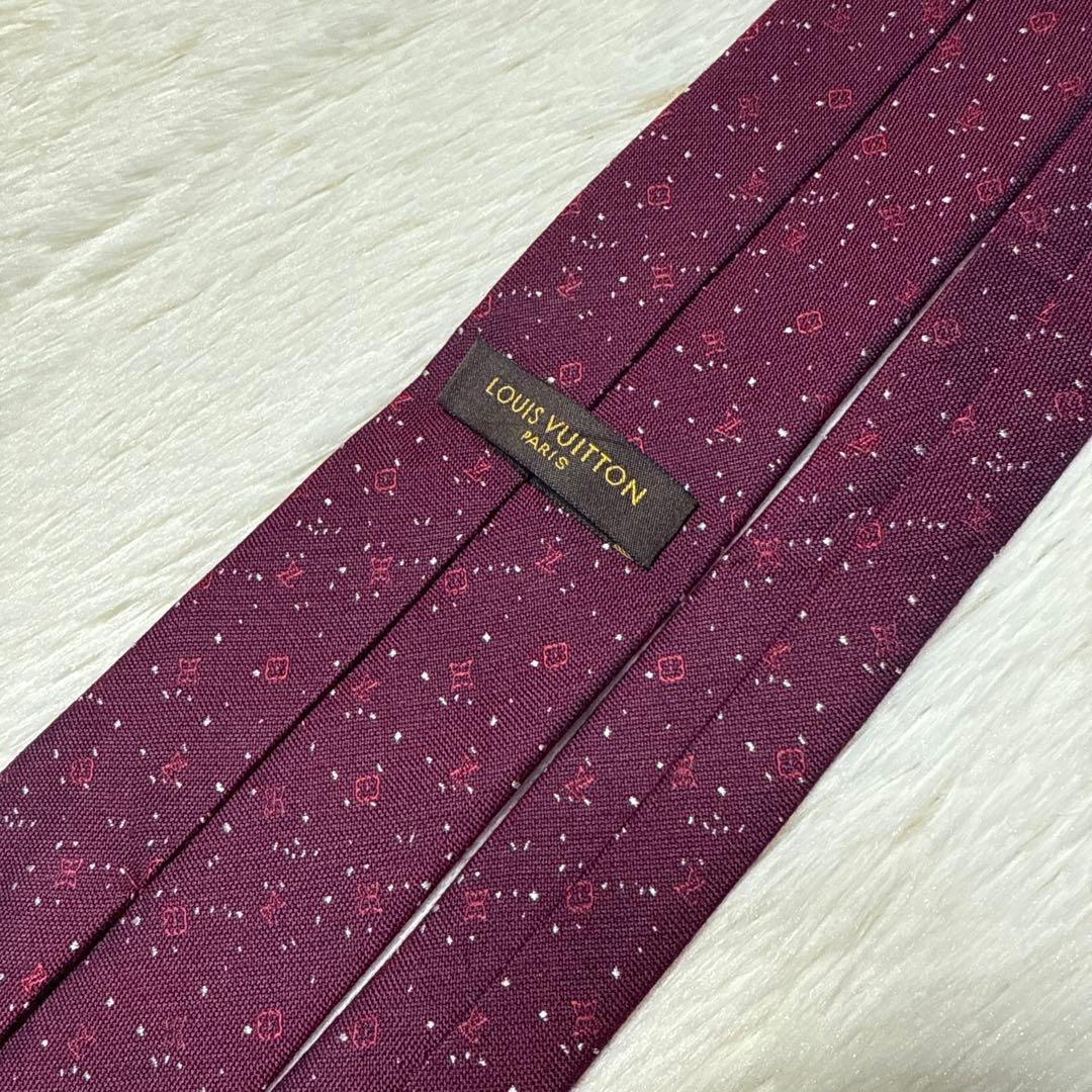 【美品】LOUIS VUITTON ネクタイ　高級シルク　モノグラム