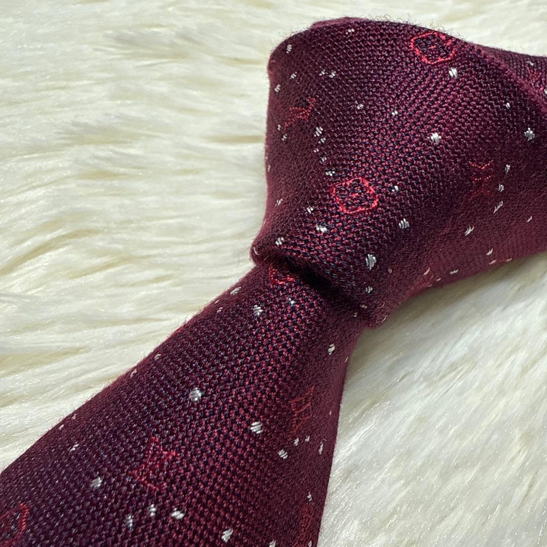 【美品】LOUIS VUITTON ネクタイ　高級シルク　モノグラム