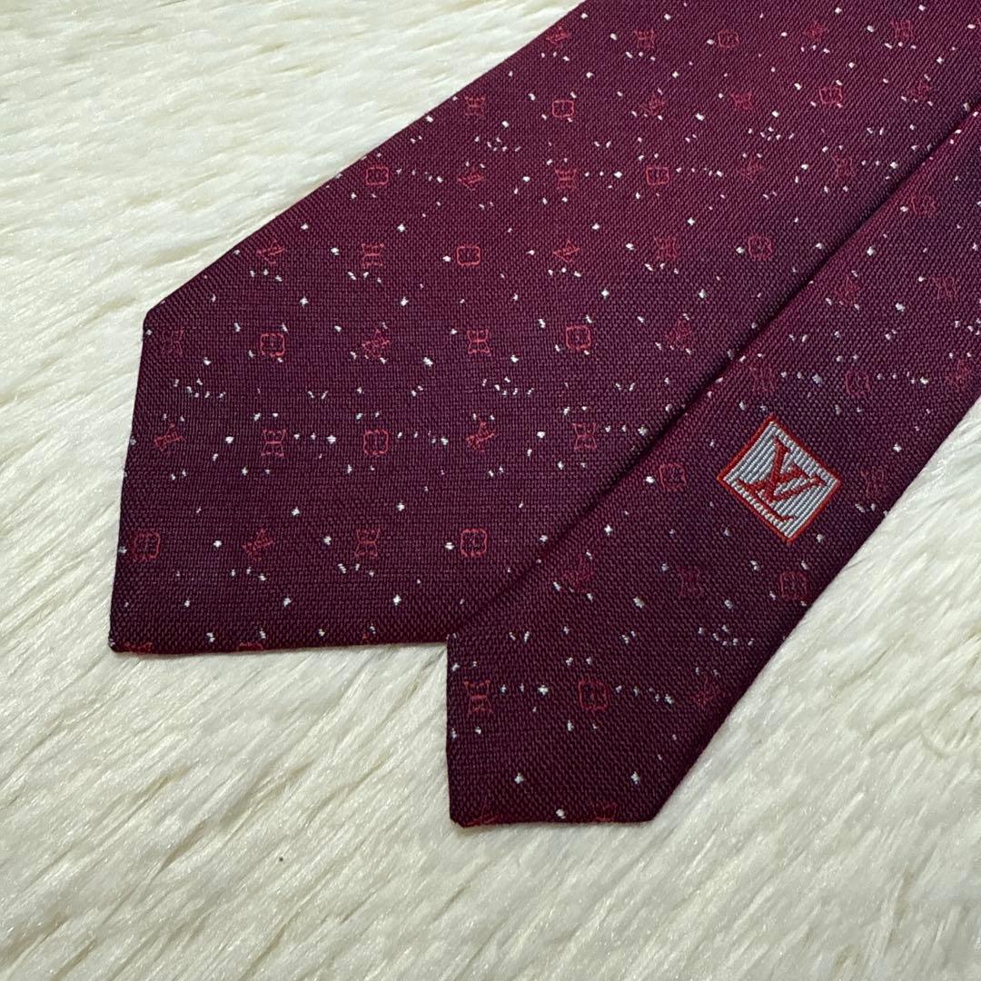 【美品】LOUIS VUITTON ネクタイ　高級シルク　モノグラム