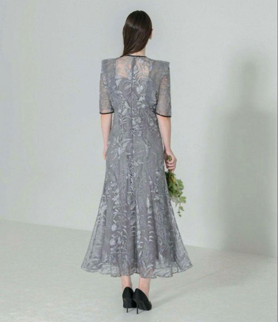 【ひゆん♡】レースパイピングフリルマーメイドワンピースドレス