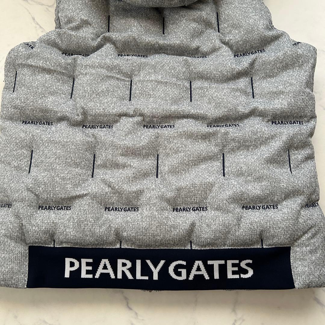 パーリーゲイツ 2023年モデル ダウンベスト 総柄 フード ロゴ サイズ5