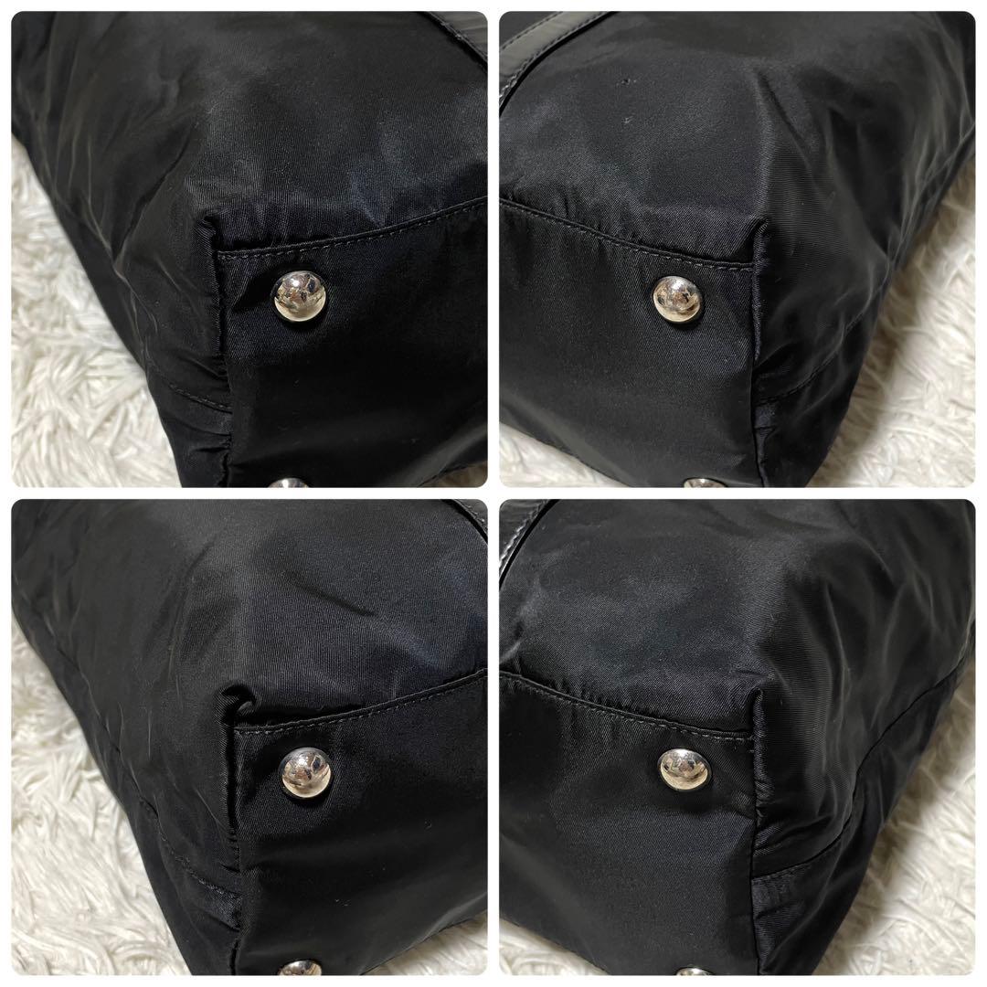 【良品】PRADA プラダ　ビジネスバッグ　トート　ナイロン　レザー　ブラック
