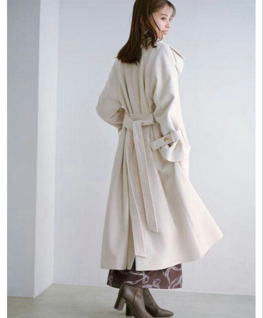 snidel ウールカシミヤスタンドカラーコート アイボリー サイズ0