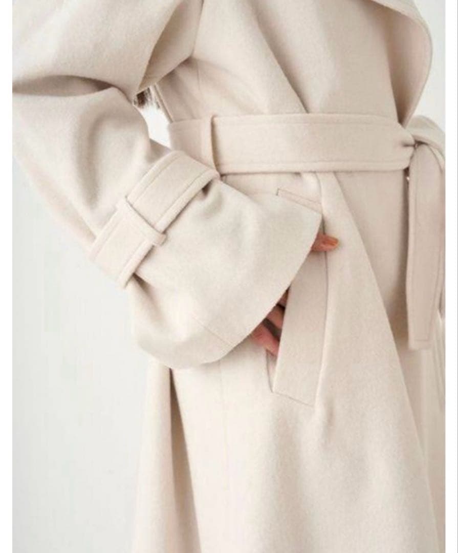 snidel ウールカシミヤスタンドカラーコート アイボリー サイズ0