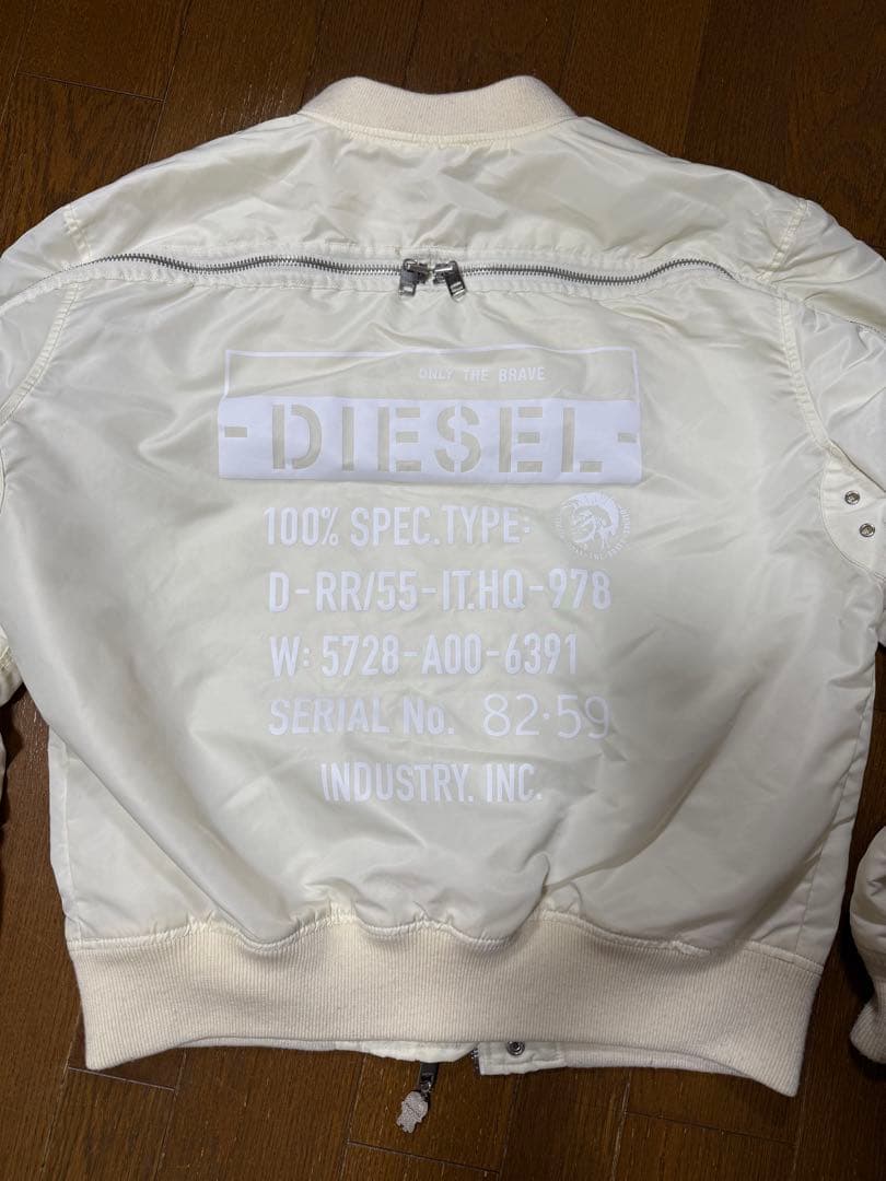 値下げ DIESEL フライトジャケット　ＸＬ　オフホワイト系