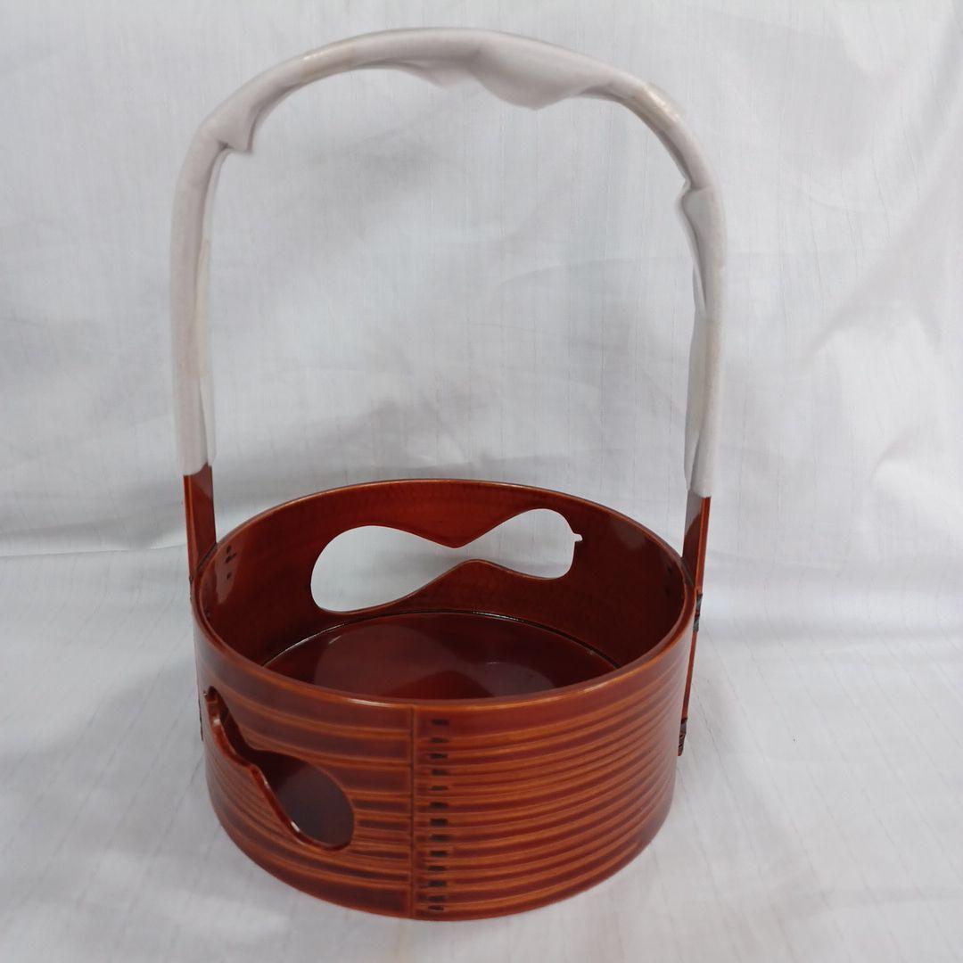 飛騨春慶曲瓢透手付煙草盆