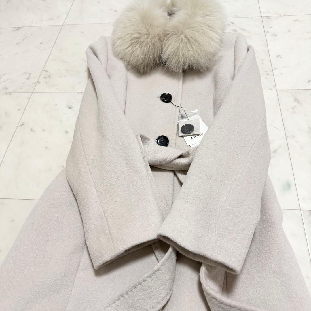 新品❤️最高級　ketty ロングコート　ブルーフォックス　アンゴラ　Mサイズ