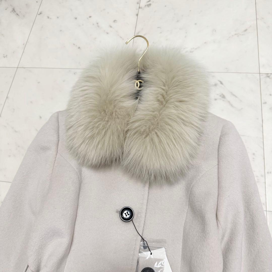 新品❤️最高級　ketty ロングコート　ブルーフォックス　アンゴラ　Mサイズ