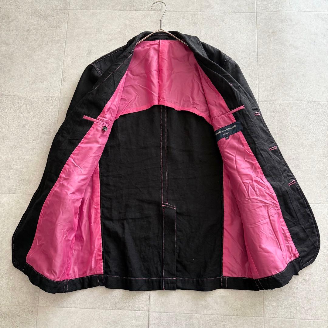 コムデギャルソンオム　テーラードジャケット　リネン100%　AD2005　黒